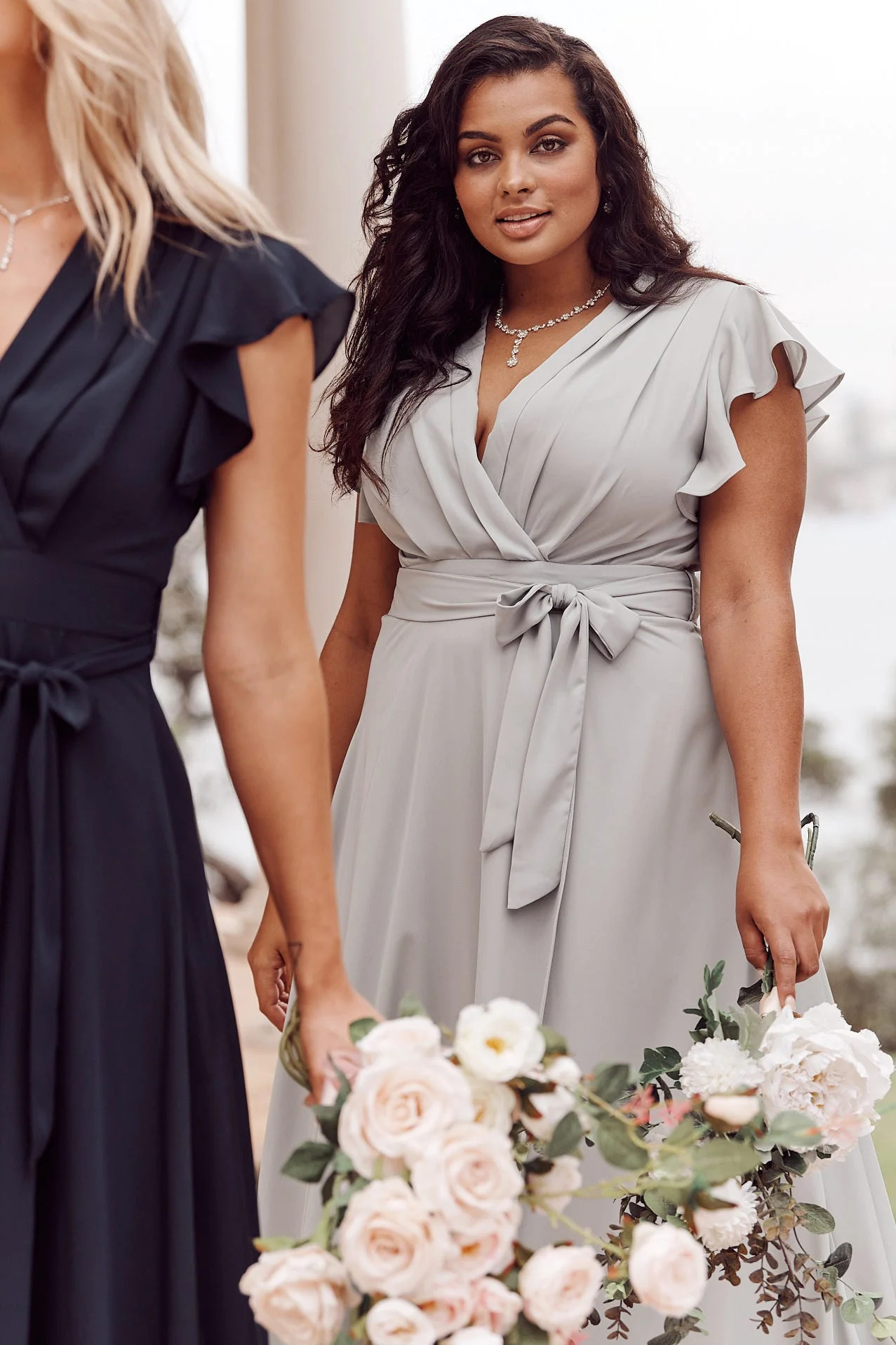 Wynter Maxi Dress in Sage Green Chiffon - Image 9