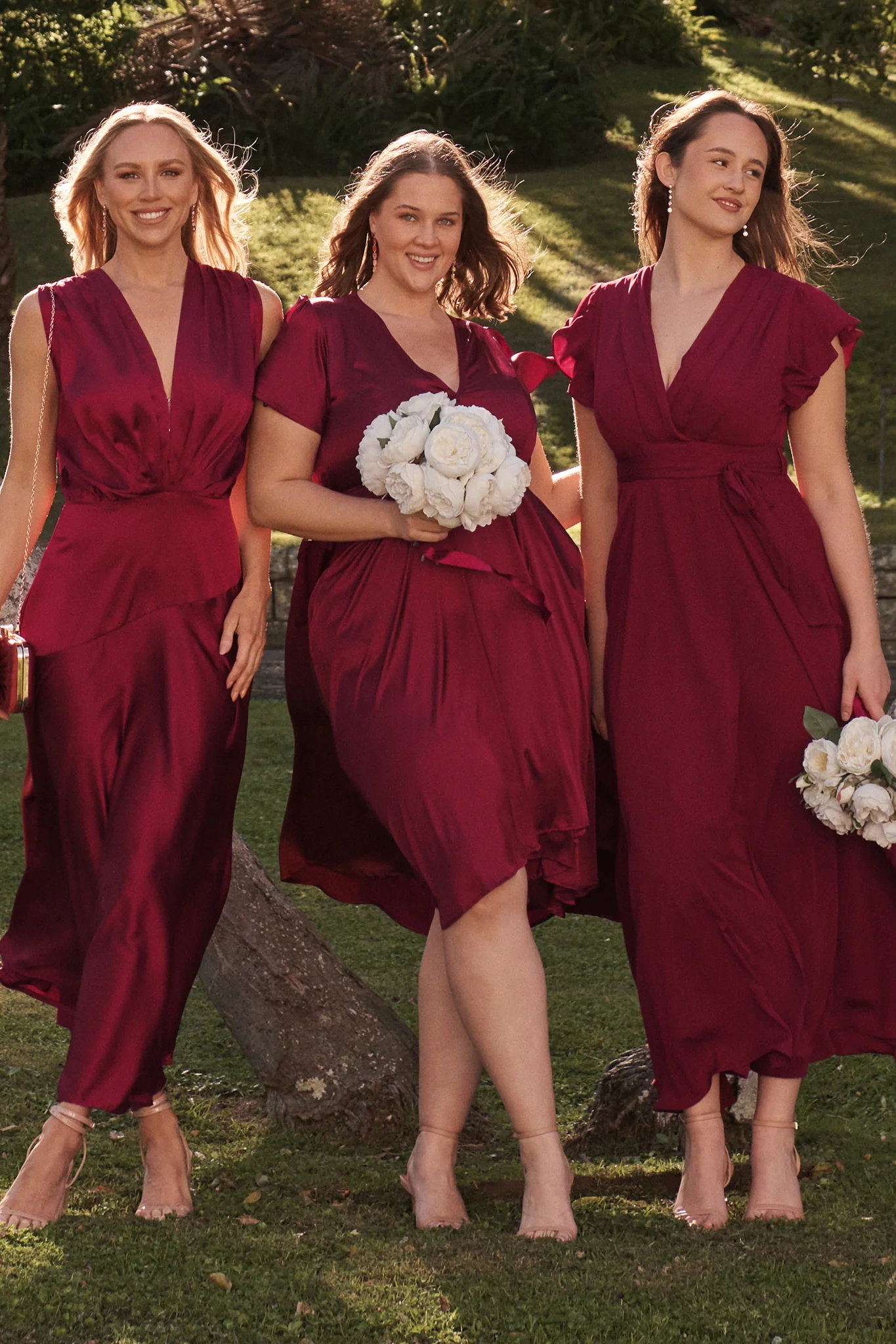 Wynter Maxi Dress in Wine Chiffon - Image 5