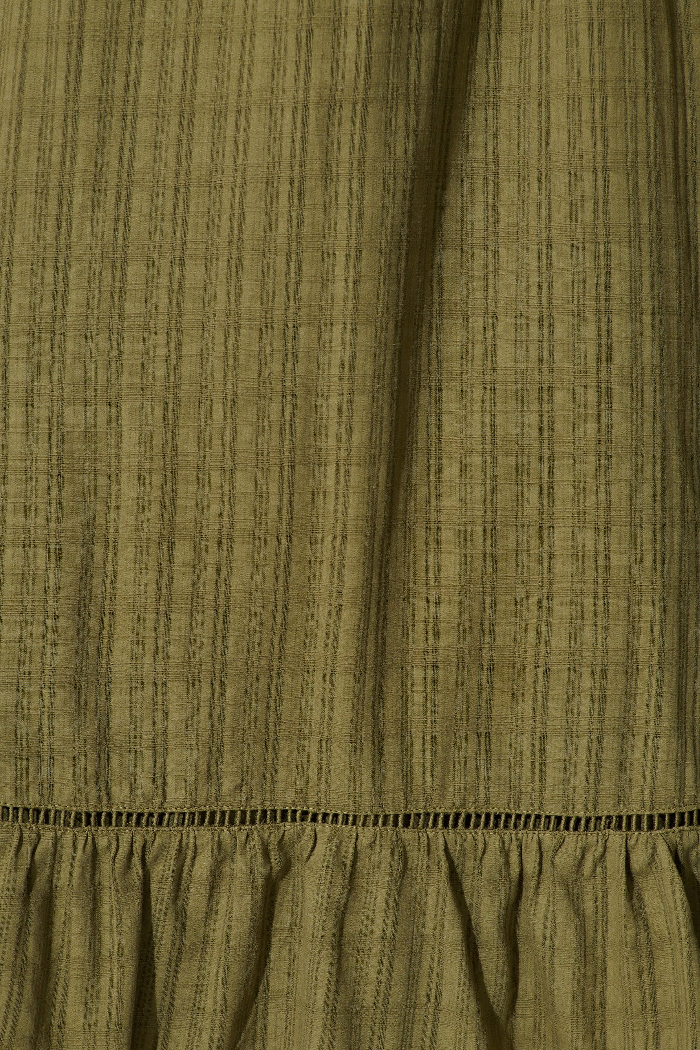 Zafira Maxi Dress in Khaki Cotton - Image 6