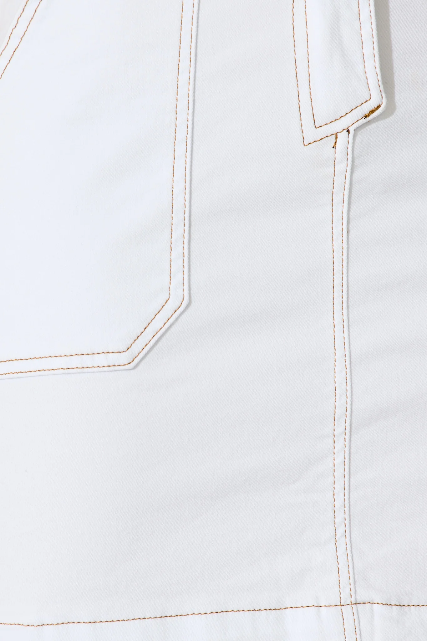 Zahra Denim Skirt in White - Image 9