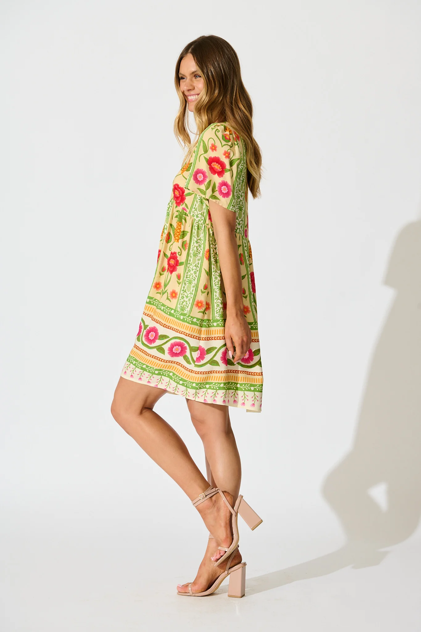 Zesty Breeze Dress in Pineapple Print - Image 9