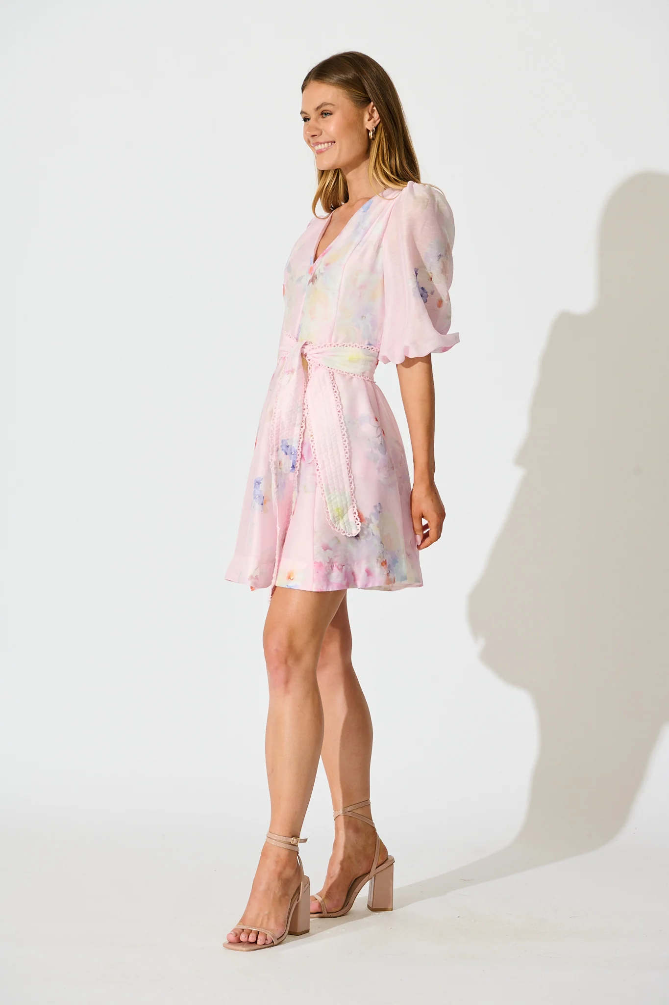 Zoeva Dress in Light Pink Floral - Image 3