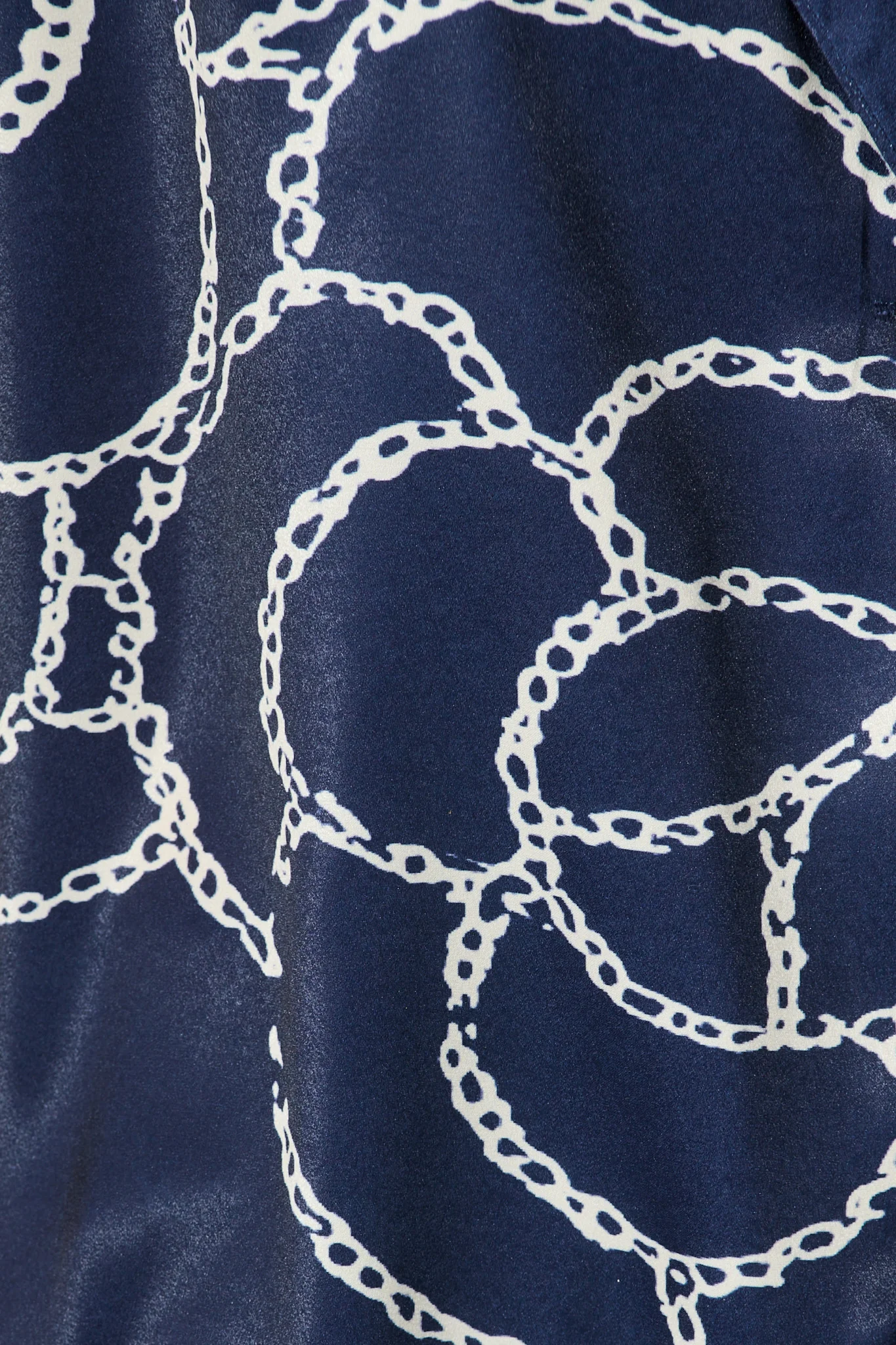 Zoi Shirt in Navy Floral Satin - Image 6